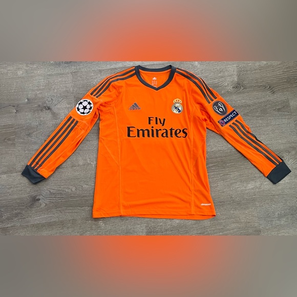 Gareth Bale Real Madrid Orange Soccer Jersey 2013/2014 - Picture 1 of 2